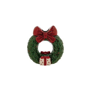 Wreath Shaped Taper Holder with Bow