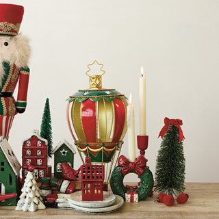 Wreath Shaped Taper Holder with Bow