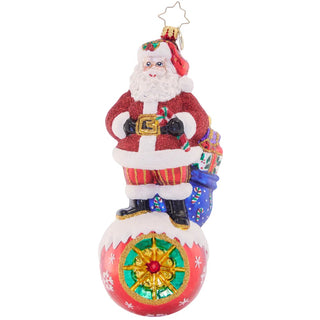 On Top Of It Santa Ornament by Christopher Radko