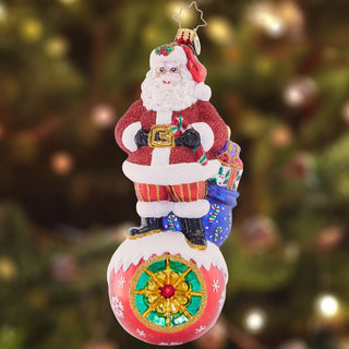 On Top Of It Santa Ornament by Christopher Radko