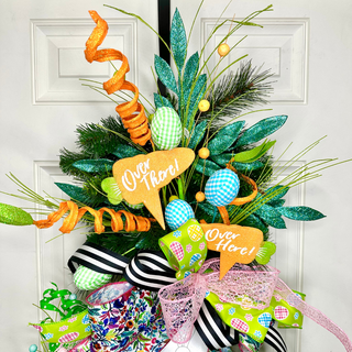 Lime Easter Egg and Daisy Ribbon, 2.5" X 10YD