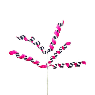 Pink with Black and White 2-Sided Frizzy Curly Pick