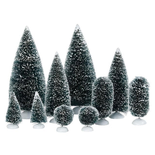 Small Bag-O-Frosted Topiaries Set, Dept. 56