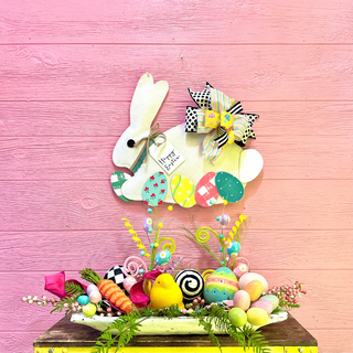 Checkered Black and White Ornament, 6"