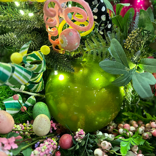 Lime Green Candy Apple Ball Ornament, 8"