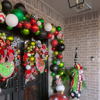 Black Glitter Ball Ornament, 6"