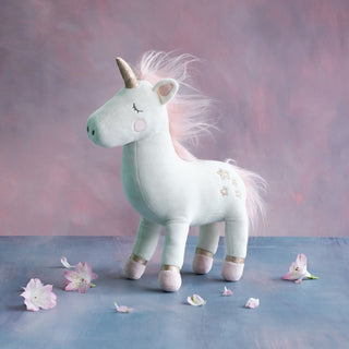 Starry Unicorn Plush by Glitterville, White
