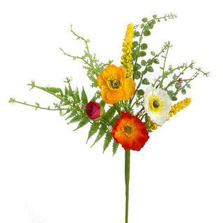 Poppy Fern with Leaves Pick