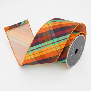 Multi-Colored Edgy Fall Ribbon 4"X10YD