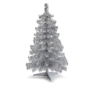 Silver Tinsel Tree, 3'