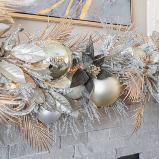 Platinum Matte Ball Ornament, 4"