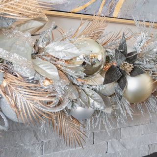 Platinum Shiny Ball Ornament, 4"