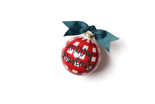 Merry Christmas Gingham Ornament