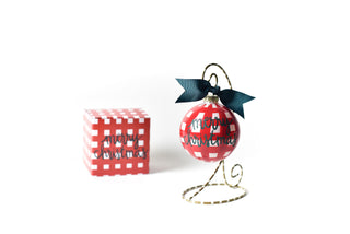 Merry Christmas Gingham Ornament