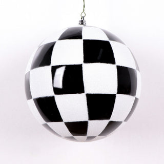 Checkered Black and White Ornament, 6"