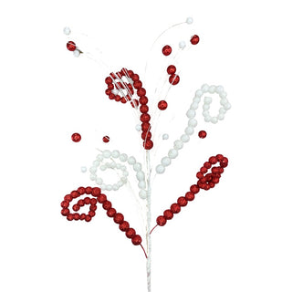 Red & White Curly Ball Spray