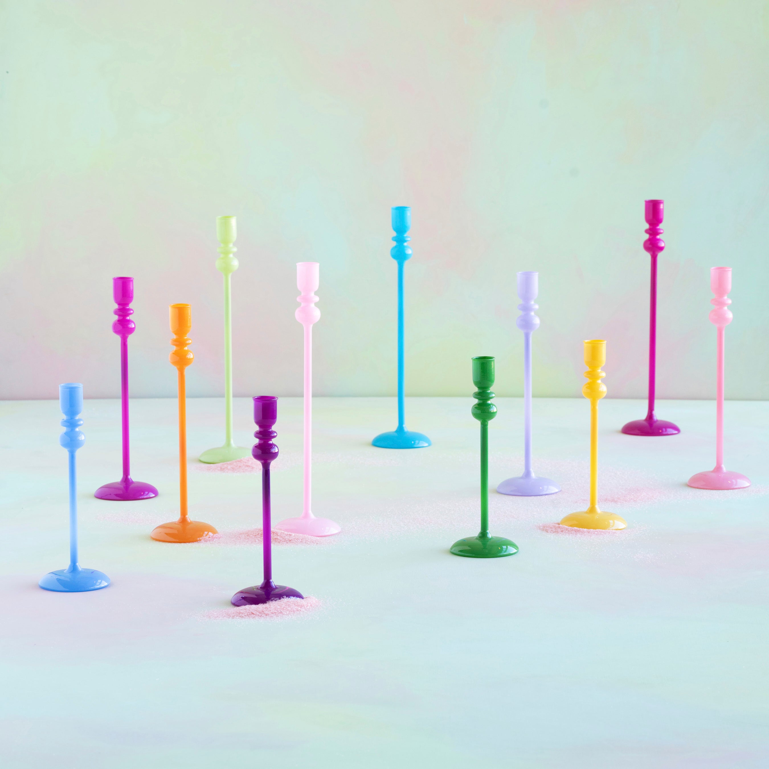 Glitterville Sugar Plum Taper Candle Holder - Thumbnail 2