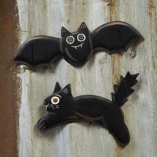 Vintage Bat and Cat Magnet