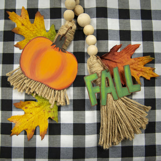 Wooden Bead Garland With Tassels