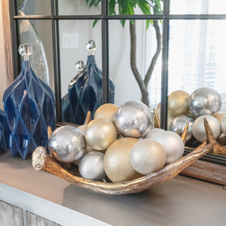 Silver Matte Ball Ornament, 4"