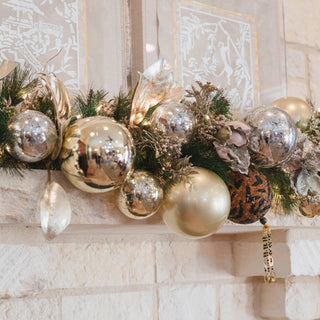 Platinum Candy Apple Ball Ornament, 6"