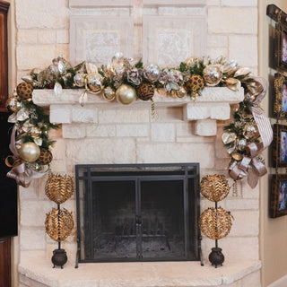 Platinum Candy Apple Ball Ornament, 6"