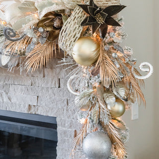 Silver Glitter Ball Ornament, 6"