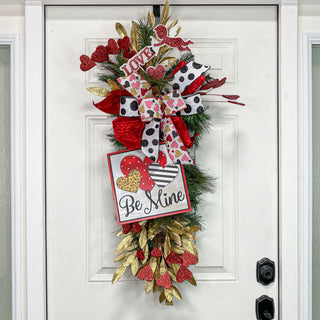 Glitter Red Heart Pick