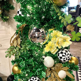 Silver Shiny Ball Ornament, 6"