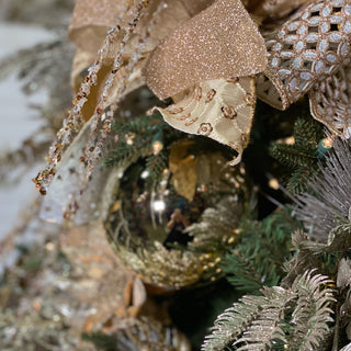 Platinum Shiny Ball Ornament, 4"