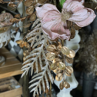 Champagne Glitter Fern Spray