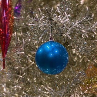 Blue Candy Apple Ball Ornament, 6"