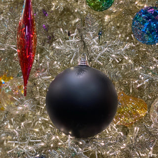 Black Matte Ball Ornament, 6"