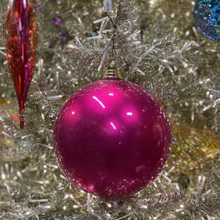 Fuchsia Candy Apple Ball Ornament, 8"