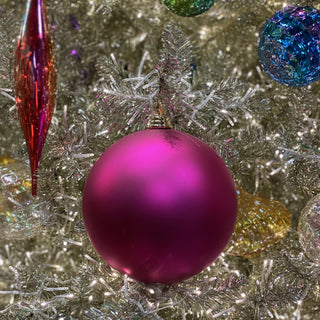 Fuchsia Matte Ball Ornament, 8"
