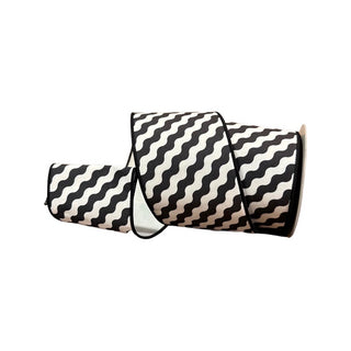 Black and White Illusion Ribbon, 4" X 10YD