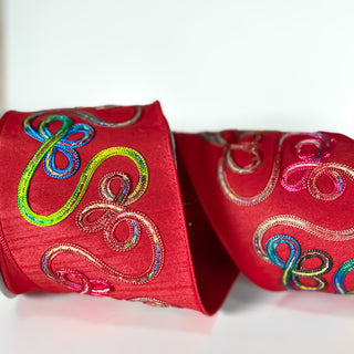 Fuchsia Whimsy Ribbon, 4"X10yd.