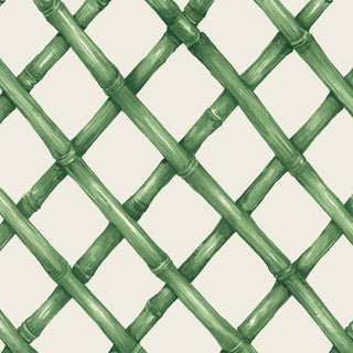 Green Lattice Cocktail Napkin Set