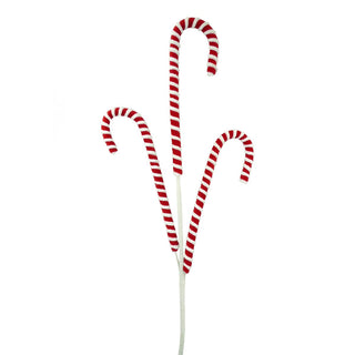Chenille Peppermint Candy Cane Spray