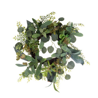 Mix Succulent Wreath 6"