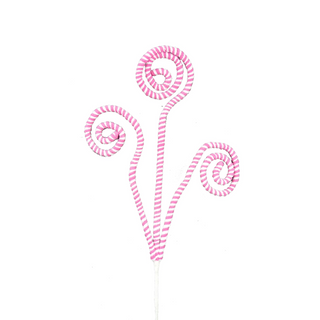 Pink & White Peppermint Curly Spray