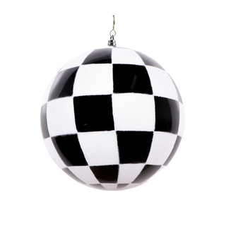 Black and White Check Ornament, 3"