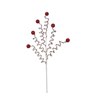 Red and White Glitter Curl and Ball Spray