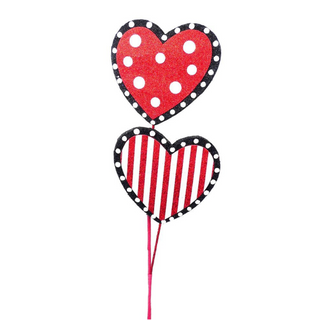 Polkadot Stripe Heart Spray