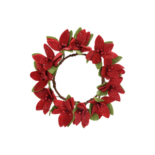 Felt Poinsettia Wreath Ornament