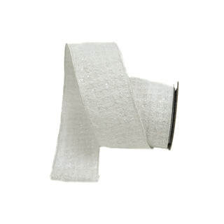 Winter White Tweed Ribbon, 2.5" X 10YD
