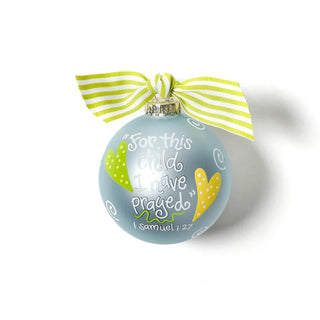 For This Child Blue Glass Ornament
