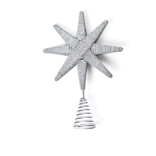 Silver Beaded Tree Topper