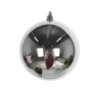 Silver Shiny Ball Ornament, 6"
