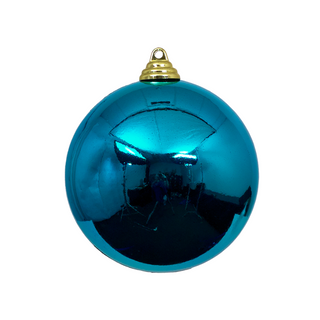 Turquoise Shiny Ball Ornament, 8"